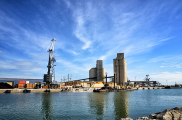 Naklejka premium Sea trading port activities