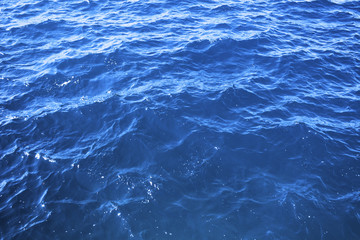 Top view of blue Aegean sea surface captured in Yalikavak area of Bodrum peninsula.