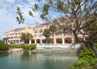 Fototapeta premium Bahamian Marina Buildings
