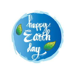 Typographic design for Earth Day. Concept Poster. 
