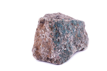 Macro mineral stone Barite on a white background