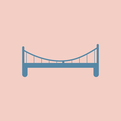 metal cable suspension bridge, modern bridge