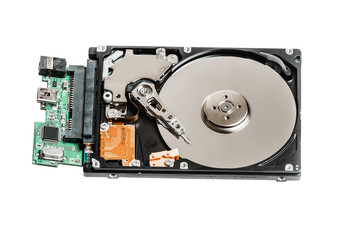 hard disk board isolated on white background