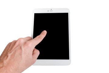 tablet pc isolated over white background.
