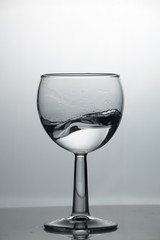 a glass of water