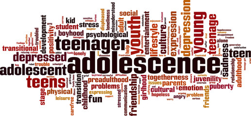 Adolescence word cloud