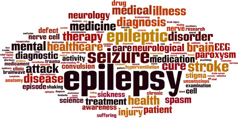 Obraz premium Epilepsy word cloud