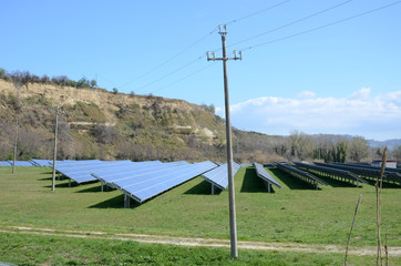 solar panels in a meadow