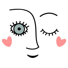 Winking face
