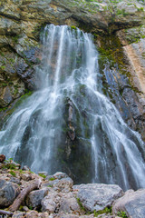 beautiful waterfall in mountain