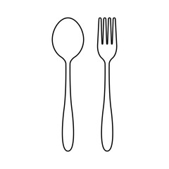fork and spoon icon vector