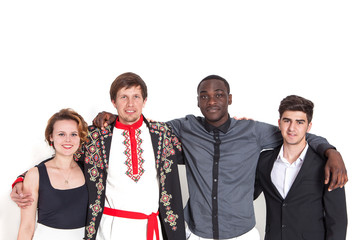 People of different nationalities. Volunteers. The concept of friendship, communication, teamwork,...