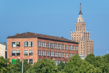 Fototapeta premium Science Academy building in Riga, capital of Latvia