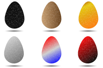 Easter egg color set, Abstract Easter egg