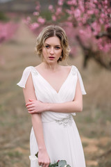 Fototapeta premium Portrait of a beautiful blonde bride