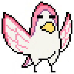 Fototapeta premium pixel art bird