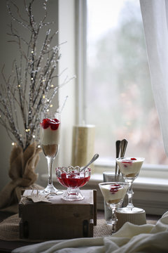 Cherry cheesecake shooters