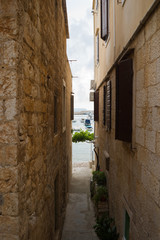 The streets of Vis, Croatia. Traveling, journey, summer concept.