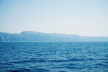 Beautiful seascape of Adriatic. Traveling, yachting, vacation concept.