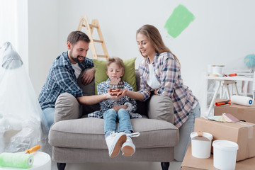 Family dreaming a new house