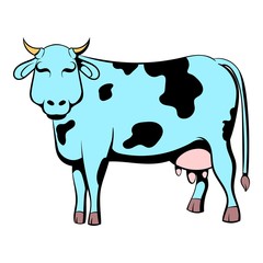 Spotted cow icon cartoon