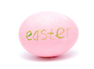 Colorful handmade decorated easter egg