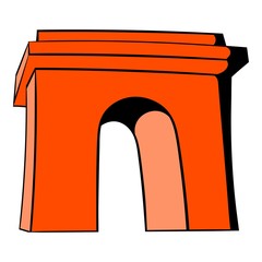 Triumphal arch, Paris icon cartoon