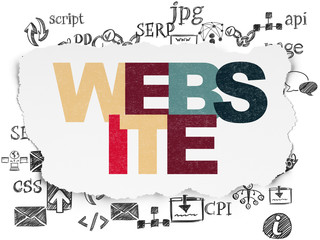 Fototapeta premium Web design concept: Website on Torn Paper background