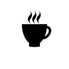 Black coffee cup icon
