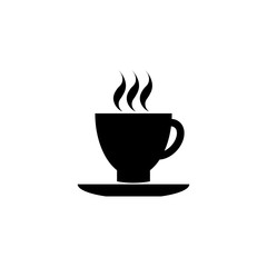 Black coffee cup icon