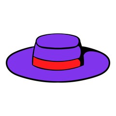 Sombrero hat icon cartoon