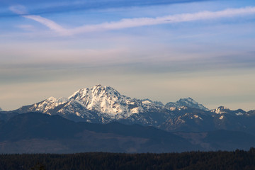 Fototapeta na wymiar Snow Capped Mountain Range
