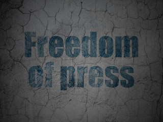 Political concept: Freedom Of Press on grunge wall background