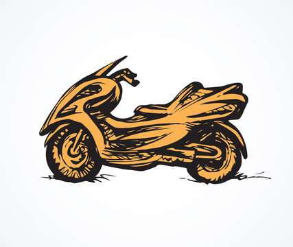 Motorcycle. Vector drawing