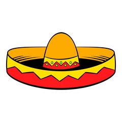 Sombrero icon cartoon