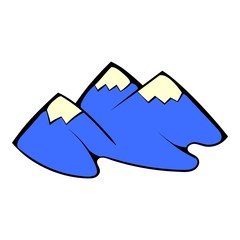 Mountain icon cartoon