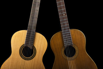 Fototapeta na wymiar two Spanish guitars