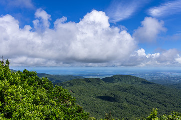 Blick vom Col des Mamelles, Guadeloupe, Karibik