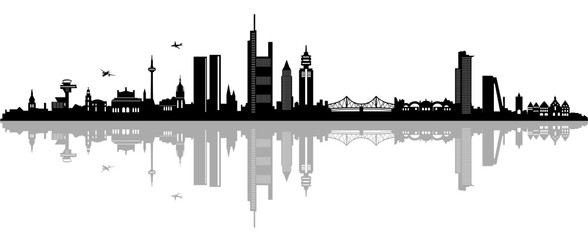 Naklejka premium Skyline Frankfurt am Main