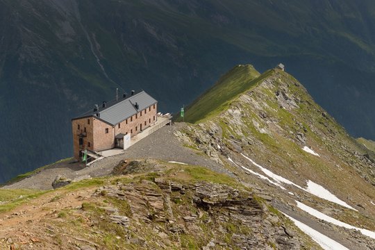 Mountain lodge at Ankogel, High Tauern, Austria, 8 July 2016
