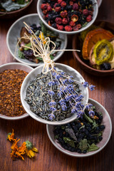 Assortment of herbal and fruit tea