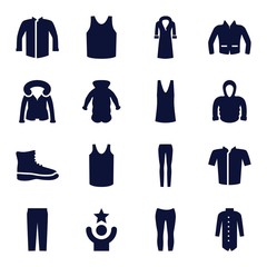 Set of 16 casual filled icons