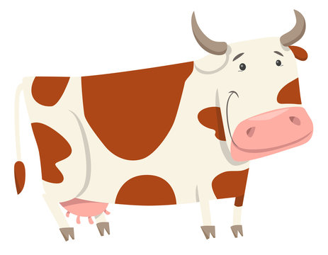 cute cow farm animal character