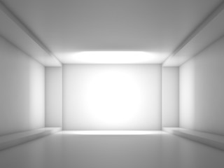 Abstract white contemporary interior