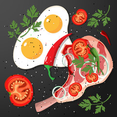 Food design, vector illutration