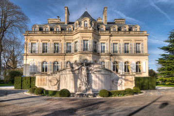 Fototapeta premium Epernay town hall facade in aerly spring, France
