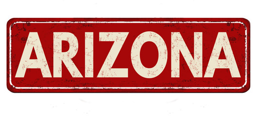 Fototapeta premium Arizona vintage rusty metal sign