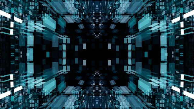 Kaleido 1024: Futuristic technology kaleidoscope (Loop).