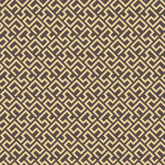 Seamless brown and golden background for your designs. Modern vector ornament. Geometric abstract pattern