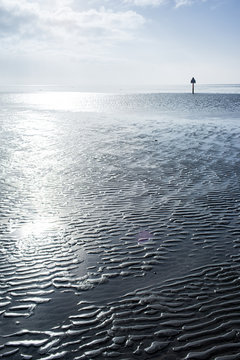 Sankt Peter-Ording, Wattenmeer im Gegenlicht